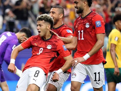احتفال إمام عاشور نجم مصر بتسجيل هدف في مرمى أستراليا بكأس العالم - 3 يوليو 2026 - X/@FIFAWorldCup