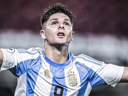 توماس دي مارتيس مهاجم منتخب الأرجنتين في مونديال الناشئين بقطر عام 2025 - thoomii_9/x