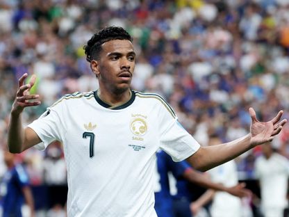 مصعب الجوير لاعب المنتخب السعودي خلال مواجهة الرأس الأخضر في كأس العالم 2026 - 27 يونيو 2026 - REUTERS