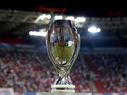 كأس السوبر الأوروبي قبل مواجهة مانشستر سيتي وإشبيلية - 18 أغسطس 2023 - REUTERS