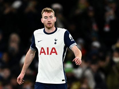 لاعب توتنهام ديان كولوسيفسكي بعد تسجيل جناح ليفربول، محمد صلاح، الهدف الخامس لفريقه في الدوري الإنجليزي الممتاز - 22 ديسمبر 2024 - Reuters
