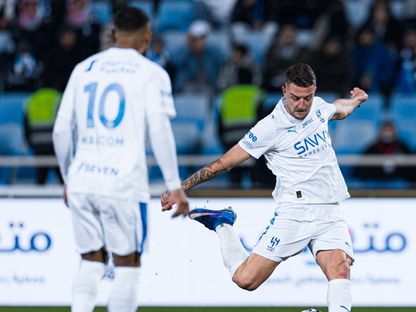 سيرجي ميلينكوفيتش سافيتش من مباراة الرياض والهلال بالدوري السعودي - 25 يناير 2026 - X/Alhilal_FC