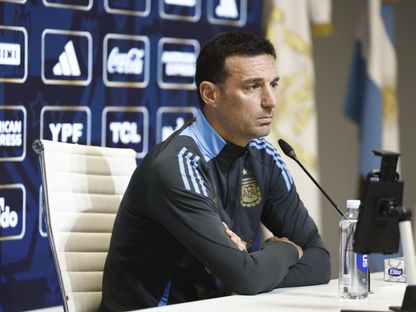 مدرب الأرجنتين ليونيل سكالوني خلال مؤتمر صحافي - 8 سبتمبر 2025 - X/@Argentina