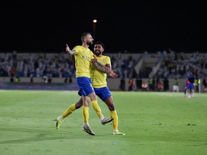 مارسيلو بروزوفيتش يحتفل بتسجيله هدفاً للنصر في مرمى الأخدود - 9 مايو 2024 - X/@AlNassrFC