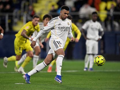 كيليان مبابي يسجل مع ريال مدريد ضد فياريال على طريقة بانينكا - 24 يناير 2026 - Reuters