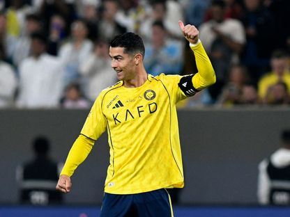 كريستيانو رونالدو نجم النصر في مباراة الحزم بالدوري السعودي - 21 فبراير 2026 - Reuters