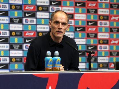 مدرب إنجلترا توماس توخيل خلال مؤتمر صحافي - 20 مارس 2026 - REUTERS