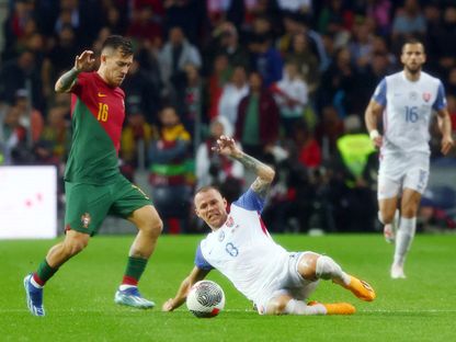 أوتافيو خلال مباراة بين البرتغال وسلوفاكيا في تصفيات "يورو 2024" - 13 أكتوبر 2023 - Reuters