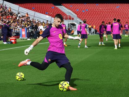 جوان غارسيا من تدريبات نادي برشلونة - 7 نوفمبر 2025 - Reuters