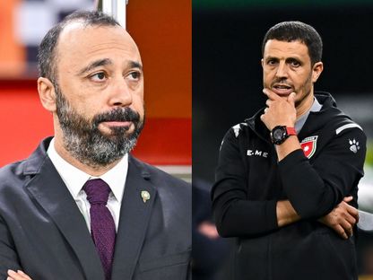 صورة مركبة لمدرب المغرب طارق السكتيوي ومدرب الأردن جمال سلامي - 16 ديسمبر 2025 - GETTY IMAGES