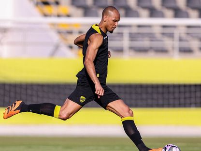 فابينيو لاعب الاتحاد السعودي في حصة تدريبية - 13 مايو 2026 - X/@ittihad