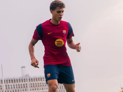 حمزة عبد الكريم مهاجم برشلونة خلال تدريبات الفريق الأول - 21 يوليو 2026 - facebook/fcbarcelona