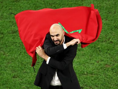 مدرب منتخب المغرب وليد الركراكي بعد مباراة إسبانيا - 6 ديسمبر 2022  - Getty 