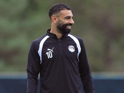 محمد صلاح يبتسم في مران مصر قبل مواجهة أستراليا - 30 يونيو 2026 - X/@EFA