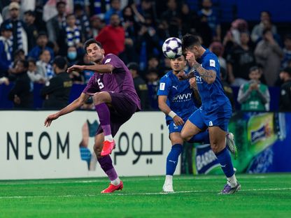 ماركوس ليوناردو مهاجم الهلال لحظة تسجيل الهدف الأول في مرمى الشرطة العراقي بدوري أبطال آسيا للنخبة - 25 نوفمبر 2025 - X/@Alhilal_FC