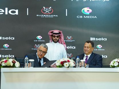 المستشار تركي آل الشيخ خلال مراسم رعاية موسم الرياض لكأس السوبر الإسباني في إسطنبول - 17 سبتمبر 2026 - x@Turki_alalshikh