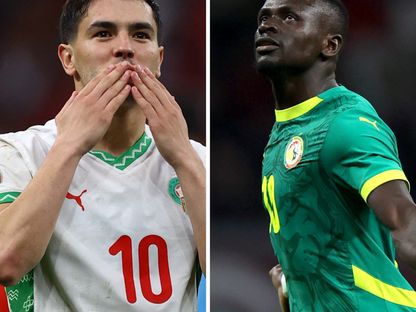 صورة مركبة لبراهيم دياز (المغرب) وساديو ماني (السنغال) في كأس أمم إفريقيا 2025 - Reuters