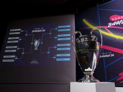 قرعة ثمن وربع ونصف ونهائي دوري أبطال أوروبا في مقرّ "يويفا" بسويسرا - 27 فبراير 2026 - REUTERS