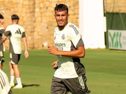 المهاجم المغربي رشاد فتال في تدريبات ريال مدريد "كاستيا" - 25 يوليو 2025 - x@FabricaMadrid