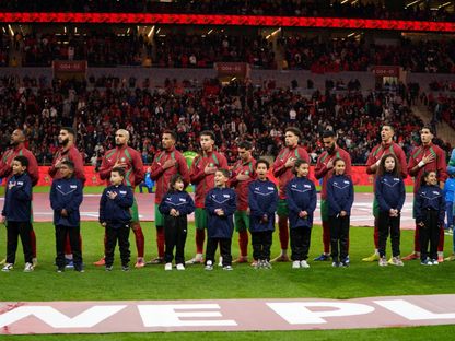 لاعبو المغرب قبل مواجهة مالي في كأس إفريقيا - 26 ديسمبر 2025 - Reuters