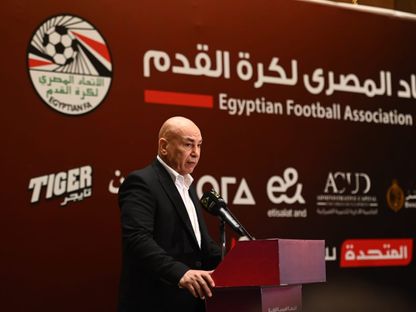 مدرب مصر حسام حسن خلال مؤتمر صحافي للحديث عن كأس أمم إفريقيا - 22 يناير 2026 - X/@EFA