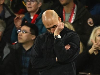 بيب غوارديولا مدرب مانشستر سيتي خلال مباراة بورنموث في الدوري الإنجليزي الممتاز - 19 مايو 2026 - Reuters