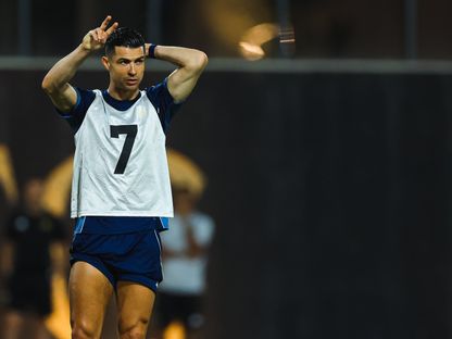 كريستيانو رونالدو في تدريبات النصر قبل مواجهة الفتح بالدوري السعودي - 12 فبراير 2026 - X@AlNassrFC