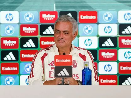 مدرب ريال مدريد جوزيه مورينيو خلال مؤتمر صحافي - 25 أغسطس 2026 - realmadrid.com