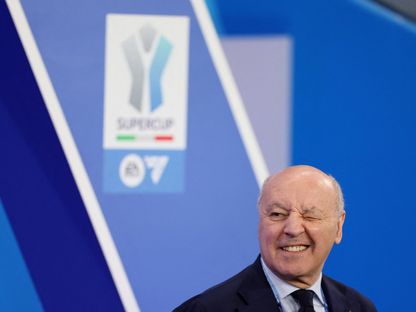 رئيس إنتر ميلان جوزيبي ماروتا قبل مباراة نهائي كأس السوبر الإيطالي ضد ميلان - 6 يناير 2025 - Reuters