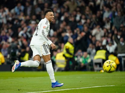 كيليان مبابي بعد تسجيله هدفاً لريال مدريد في مرمى ليفانتي - 17 يناير 2026 - REUTERS