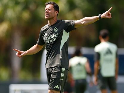 تشابي ألونسو من تدريبات فريقه ريال مدريد يوم الإثنين بفلوريدا الأميركية - 17 يونيو 2025 - X/realmadrid