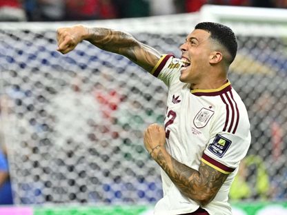 بيدرو بورو يحتفل بتسجيل هدف اسبانيا الثاني أمام فرنسا بكأس العالم - 14 يوليو 2026 - reuters