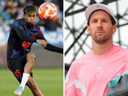 ليونيل ميسي ولامين يامال في صورة مركبة - Asharq News