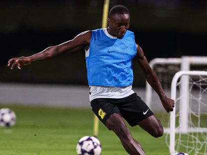 موسى ديابي لاعب الاتحاد في التدريبات قبل مواجهة الجزيرة الإماراتي - 7 أغسطس 2026 - X@ittihad