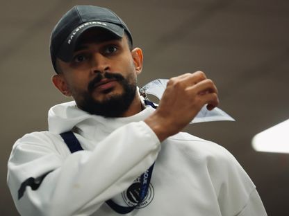 عبد الإله العمري مدافع النصر قبل مواجهة الزوراء العراقي بدوري أبطال آسيا 2 - 1 أكتوبر 2025 - X/@AlNassrFC