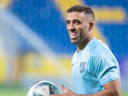 المغربي عبد الرزاق حمد الله مهاجم نادي التعاون السعودي - 24 أغسطس 2026 - @AltaawounFC