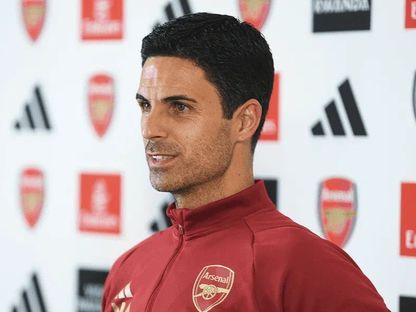 مدرب أرسنال ميكيل أرتيتا خلال مؤتمر صحفي - 3 نوفمبر 2023 - www.arsenal.com