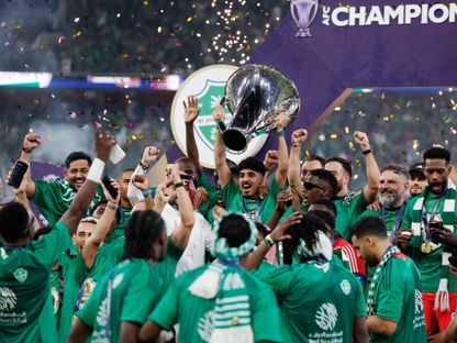 الأهلي يحتفل بلقب دوري أبطال آسيا للنخبة - 25 أبريل 2026 - Reuters
