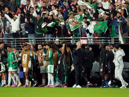 الجزائر تحتفل بالفوز على الأردن في كأس العالم - 22 يونيو 2026 - Reuters