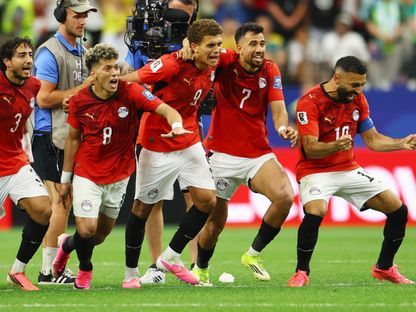 فرحة لاعبي منتخب مصر بالتأهل إلى ثمن نهائي كأس العالم - 3 يوليو 2026 - Reuters