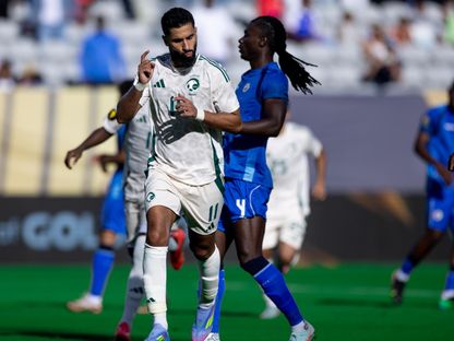 صالح الشهري بعد تسجيله هدفاً للمنتخب السعودي في مرمى هايتي بالكأس الذهبية - 16 يونيو 2025 - X/@SaudiNT