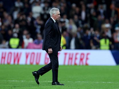 كارلو أنشيلوتي مدرب ريال مدريد بعد الفوز على أتلتيك بلباو بالدوري الإسباني - 20 أبريل 2025 - Reuters