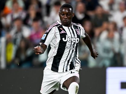 لاعب يوفنتوس راندال كولو مواني خلال مشاركته مع فريقه يوفنتوس في كأس العالم للأندية في أميركا - 11 يونيو 2025 - X@juventusfc