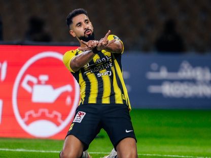 صالح الشهري مهاجم الاتحاد يحتفل بتسجيل هدف في مرمى العين بكأس الملك - 24 سبتمبر 2024 - X/@ittihad