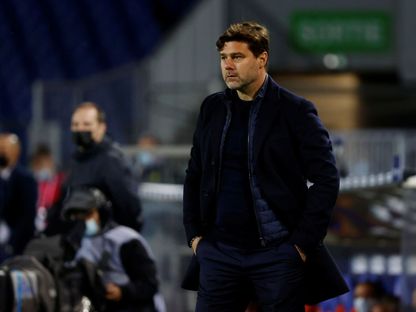 الأرجنتيني ماوريسيو بوكيتينو مدرب باريس سان جيرمان الفرنسي في مواجهة مونبلييه بكأس فرنسا - REUTERS