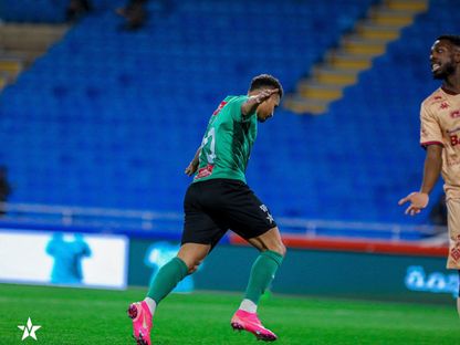 احتفال فيليبي كاردوسو لاعب النجمة بتسجيل هدف في مرمى الخلود بالدوري السعودي - 14 فبراير 2026 - X/@alnajmahfc