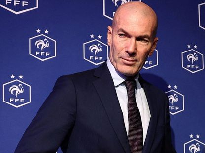 زين الدين زيدان أثناء تقديمه كمدرب لمنتخب فرنسا - 28 يوليو 2026 - Reuters
