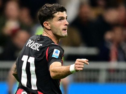 كريستيان بوليسيتش في مباراة ميلان ونابولي بالدوري الإيطالي 28 سبتمبر 2025 - Reuters