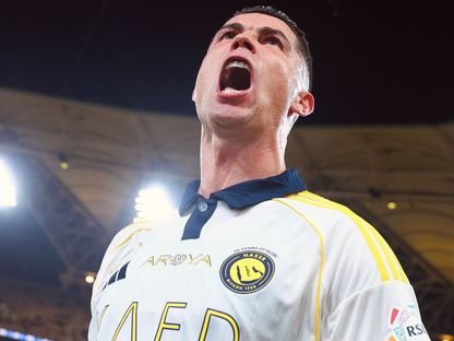 كريستيانو رونالدو نجم النصر خلال لقاء الاتحاد بالدوري السعودي - 26 سبتمبر 2025 - x@AlNassrFC