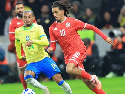 من مباراة تونس والبرازيل - 18 نوفمبر 2025 - FB/@Équipe Nationale Tunisienne
